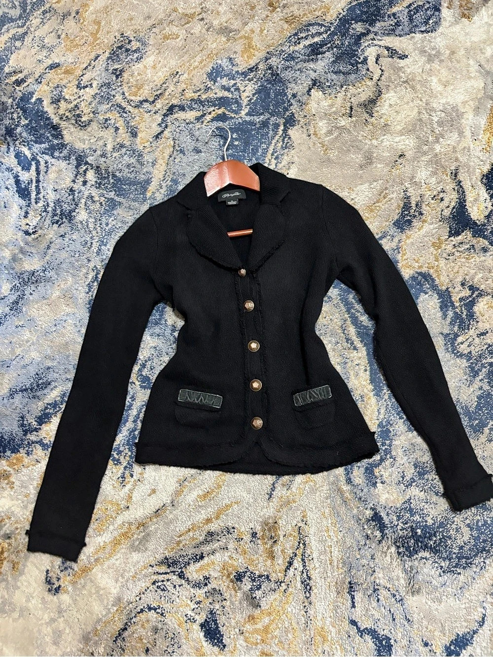 Christopher Fischer Black Cashmere Cardigan Size XS Like New